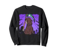 Sensenmann lustiger Halloween Engel des Todes Okkultes Gothic Sweatshirt