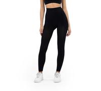 SENSI' Leggings Damen Figurformend Hohe Taille Po Push Up Nahtlos Mikrofaser Made in Italy (38-42, Schwarz)