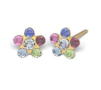 Sensitive by STUDEX, Blümchen Ohrstecker 5mm, Chirurgenstahl Vergoldet, 6 Varianten