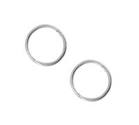 Sensitive by STUDEX Creole Hoop Kreole 18GA 3/8 Smooth echt Silber (18GA - 3/8, Weiss)