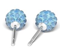 Sensitive by STUDEX Feuerball Aquamarine Ohrstecker 6mm Chirurgenstahl