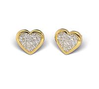 Sensitive by STUDEX, Glitter Herz Ohrstecker 6mm, Chirurgenstahl, 5 Varianten