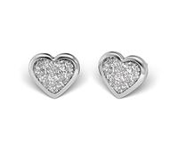 Sensitive by STUDEX, Glitter Herz Ohrstecker 6mm, Chirurgenstahl, 5 Varianten