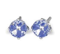 Sensitive by STUDEX, Kronenfassung Cubic Zirkonia Neon Ohrstecker 5mm, Chirurgenstahl, 4 Farben