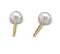 Sensitive by STUDEX, Synthetische Perle weiss Ohrstecker 3-10mm, Chirurgenstahl Vergoldet, 7 Varianten