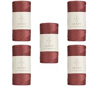 Sensy Premium 2 mm 220 Yards Polyester-Seil, 100% Polypropylen Makramee-Kordel 2 mm Häkeltasche Makramee Seil Häkelgarn Geschenk für Strickwaren (Dusty Rose)