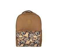 Senya Easyou Rucksack, 25 l, 38,1 cm (15 Zoll), 3D-Rücken, gepolstert, recyceltes GRS-Gewebe, Taschen & Kofferschlaufe, Kamel und Blumentasche, L, Casual