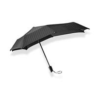 Senz ° Mini Automatic Folding Storm Schirm Pin Stripes schwarz