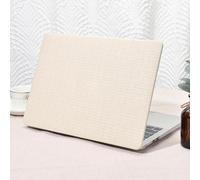 Seorsok Kompatibel mit MacBook Air 15 Zoll Hülle 2023 2024 Release A2941 M2 & M3 A3114 Liquid Retina Display Touch ID, Elegante Leder-Kunststoff-Hartschalen-Schutzhülle, transparente