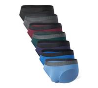 Separatec Herren Unterwäsche Bambus Rayon Weich Atmungsaktiv Stretch Klassisch Unterhosen kein Etikett Dual Pouch Slips 7 Pack