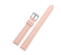 SEQLTWFC 12 14 16 18 mm Damen-Uhrenarmbänder aus echtem Leder, rosa, weiß, rot, kompatibel mit Casio Fossil Wrist Band Lily 2, Uhrenarmband aus Rindsleder(Light pink-steel,20mm)