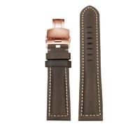 SEQLTWFC 140 + 90 mm langes, verlängertes Uhrenarmband, kompatibel mit Panerai Seiko Fossil Vintage, verlängertes, dickes Uhrenarmband, mattiertes Rindsleder, Herren, 22, 24 mm, 24mm Width, Azetat