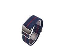 SEQLTWFC 18 20mm 22mm Nylon Uhrenarmbänder Mann der Universal Ballistic Stoff Armband(Blue red,22MM_BLACK BUCKLE)