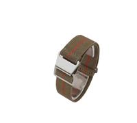 SEQLTWFC 18 20mm 22mm Nylon Uhrenarmbänder Mann der Universal Ballistic Stoff Armband(Green Red,20MM_STEEL BUCKLE)