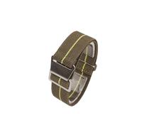 SEQLTWFC 18 20mm 22mm Nylon Uhrenarmbänder Mann der Universal Ballistic Stoff Armband(Green Yellow,22MM_BLACK BUCKLE)
