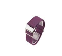 SEQLTWFC 18 20mm 22mm Nylon Uhrenarmbänder Mann der Universal Ballistic Stoff Armband(Purple,20MM_STEEL BUCKLE)