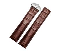 SEQLTWFC 19 mm 20 mm 22 m Echtlederarmband, kompatibel mit Tag Heuer-Armband, Herren-Armbanduhren, Bandzubehör, Faltschließe, Alligator-Armband(Colour 23,22mm)