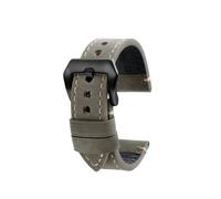 SEQLTWFC 22 24 mm Rindsleder-Armband, kompatibel mit Breitling Superocean Navigator Avenger Retro, echtes Lederarmband, Uhrenarmband, Gürtelzubehör(Gray Rice Black,24mm)