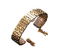 SEQLTWFC Ersatz-Uhrenarmband aus massivem 304L-Edelstahl, 12 mm, 14 mm, 16 mm, 18 mm, 19 mm, 20 mm, 21 mm, 22 mm, 24 mm Breite(Gold,19mm)