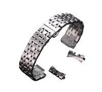 SEQLTWFC Ersatz-Uhrenarmband aus massivem 304L-Edelstahl, 12 mm, 14 mm, 16 mm, 18 mm, 19 mm, 20 mm, 21 mm, 22 mm, 24 mm Breite(Silver,18mm)
