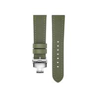 SEQLTWFC Kompatibel mit Breitling-Uhrenarmband, gewebtes Nylon, Rindsleder, Uhrenarmband, Rolex, Tissot, Faltschließe, Canvas, Herrenarmband, 20 mm, 22 mm(Green Silver folding,19mm)