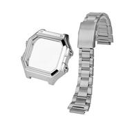 SEQLTWFC Kompatibel mit Casio AE1200, Vollmetallgehäuse aus 304 Edelstahl, Lünette und Glasset mit wasserdichter Dichtung, AE-1200WH 3299 | Uhren-Upgrade(Silver cas- band)