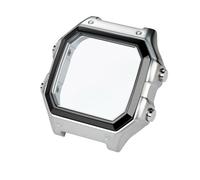 SEQLTWFC Kompatibel mit Casio AE1200, Vollmetallgehäuse aus 304 Edelstahl, Lünette und Glasset mit wasserdichter Dichtung, AE-1200WH 3299 | Uhren-Upgrade(Silver black case)