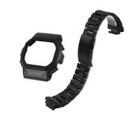 SEQLTWFC Kompatibel mit Casio Watch DW-5600 GW-B5600 GW-M5610 Mod Kit Titangehäuse + Armband Kompatibel mit 5600 5610 Metalllünette-Armband-Set mit Werkzeug(Black Strap Case,For GW-B5600)