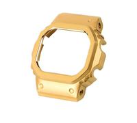 SEQLTWFC Kompatibel mit Casio Watch DW-5600 GW-B5600 GW-M5610 Mod Kit Titangehäuse + Armband Kompatibel mit 5600 5610 Metalllünette-Armband-Set mit Werkzeug(Gold single case,DW-5610 G5600E)