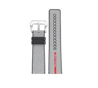 SEQLTWFC Kompatibel mit Panerai SUBMERSIBLE Band Luna Rossa PAM1466 PAM1391 PAM1565 Armband Gummiband 22MM 26mm Herren 24mm Uhrenarmband Wasserdicht(Grey-silver,24mm-width)