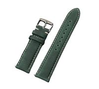 SEQLTWFC Schnellverschluss-Uhrenarmband for Männer und Frauen, Uhrenarmband, Lederarmband, Ersatzgürtel, 18 mm, 20 mm, 22 mm, Vintage-Braun(Green,22mm)