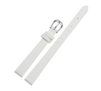 SEQLTWFC Uhrenarmband aus gesponnener Seide + echtem Leder, 6 mm, 8 mm, 10 mm, 12 mm, 14 mm, kompatibel mit dem Armband der Damenarmbanduhr, Rot, Schwarz, Weiß, Blau(White sk,14mm)