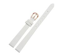 SEQLTWFC Uhrenarmband aus gesponnener Seide + echtem Leder, 6 mm, 8 mm, 10 mm, 12 mm, 14 mm, kompatibel mit dem Armband der Damenarmbanduhr, Rot, Schwarz, Weiß, Blau(White rg,10mm)