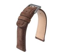 SEQLTWFC Weiche Wildlederriemen 18mm 20mm 22mm Vintage Uhrenarmband Schnellverschluss Kalbslederarmband Herren Damen Zubehör(Brown,20mm)