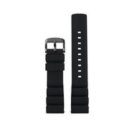 SEQLTWFC Weiches Silikon-Uhrenarmband in 6 Farben, kompatibel mit Seiko, Tudor, Breitling, Panerai, Omega, Tissot, Citizen, Taucheruhrenarmband, Herren, 22 24 mm Armband(Black-Black,24mm)