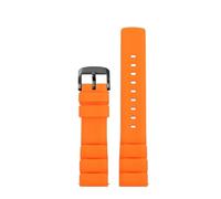 SEQLTWFC Weiches Silikon-Uhrenarmband in 6 Farben, kompatibel mit Seiko, Tudor, Breitling, Panerai, Omega, Tissot, Citizen, Taucheruhrenarmband, Herren, 22 24 mm Armband(Orange-Black,24mm)
