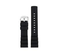 SEQLTWFC Weiches Silikon-Uhrenarmband in 6 Farben, kompatibel mit Seiko, Tudor, Breitling, Panerai, Omega, Tissot, Citizen, Taucheruhrenarmband, Herren, 22 24 mm Armband(Black-Silver,24mm)