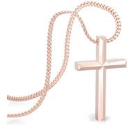 SERASAR Kette Rosegold Damen Schmuck Edelstahl 18 Karat Echtgold Hals Kreuz Mädchen Necklace Women Choker Valentinstag Geburtstag Geschenke für Frauen