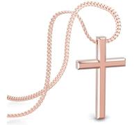 SERASAR Kette Rosegold Damen Schmuck Edelstahl 18 Karat Echtgold Hals Kreuz Mädchen Necklace Women Choker Valentinstag Geburtstag Geschenke für Frauen