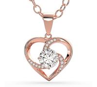 SERASAR Kette Rosegold Damen Schmuck Edelstahl 18 Karat mit Herz Mädchen Necklace Women Choker Valentinstag Jahrestag Geburtstag Geschenke für Frauen