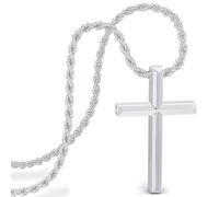 SERASAR Kreuzkette Herrenschmuck Edelstahl - 60cm Schmuck Herrenkette Herren kette Kreuz Geburtstagsgeschenk für Manner