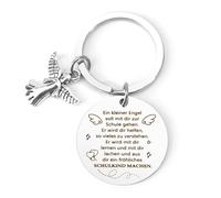 SereneGLow Einschulung Geschenk Jungen/Mädchen Schlüsselanhänger Kinder Glücksbringer Schulanfang Deko Mutmacher Unisex Engel Schulkind Anhänger