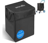 SereneLife Einkaufswagentasche, Liner für Shopping Cart, Shopping Trolley Bag für alle gängigen Einkaufswagen, 49x39x32cm Faltbare Einkaufswagentasche, Wasserdicht & Reißfest, Tasche zum Einhängen