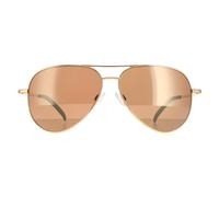 Serengeti Aviator Unisex Glänzend Gold Gold Fahrer Mineral Polarisiert Carrara Einheitsgröße