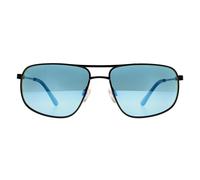 Serengeti Rectangle Mens Shiny Black Saturn Polarized 555nm Blue Dante 2.0 Einheitsgröße