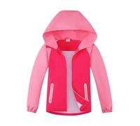SERENYOU Mädchen Regenjacke Wasserdicht Leichte Kinder Übergangsjacke Windjacke mit Netzfutter Kapuzenjacke