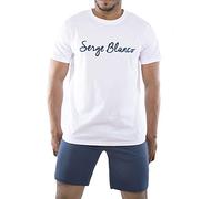 Serge Blanco Herren Pyjama SER/1/ENC Pyjamaset, SEB/WNV, XXXL