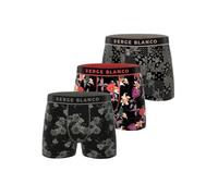 Serge Blanco Herren Ser/1bmx3/Subl Retroshorts, Dunkelgrau/Schwarz/Rot, XXL (3er Pack)