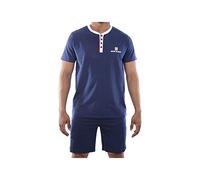 Serge Blanco Herren Pyjama SER/1/ENC Pyjamaset, Bleu, M