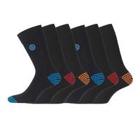 Serge Blanco Sportsocken Herren Rutschfest, Socken Herren, Luftiges Netzgewebe, Bewegungsfreiheit (6er Pack), Schwarz, 43/46